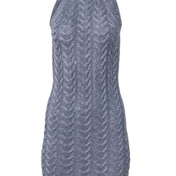 Mock Neck Sleeveless Sweater Dress - Picture 6 of 9